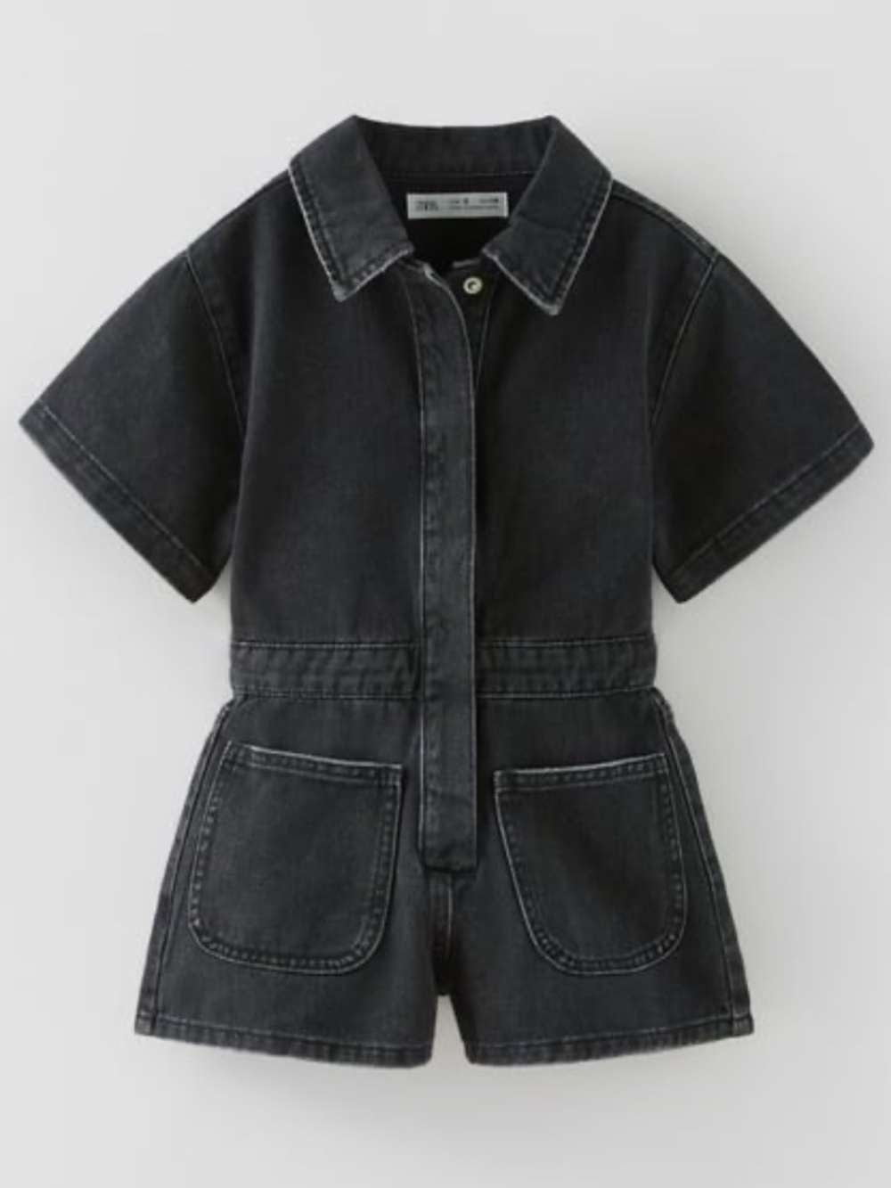 Zara Girls 11/12 Short Sleeve Utility Romper